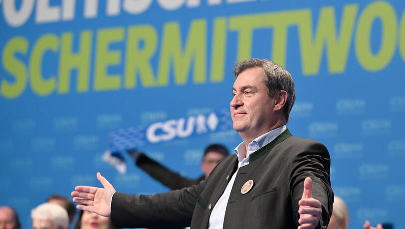 Markus Söder, Ministerpräsident von Bayern und CSU-Chef, nach seiner Rede.