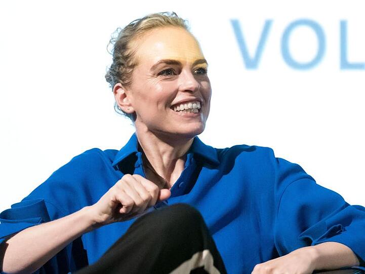 Die Schauspielerin Nina Hoss unterstützt junge Klimaaktivisten.
