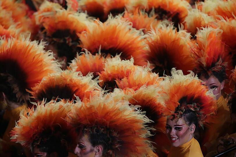 Bei der gigantischen Abschlussfeier der Olympischen Spiele in London heizten Rock- und Popstars wie Queen, George Michael, die Spice Girls und The Who Publikum und Sportlern ein.