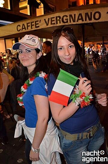 Jubel in München: So feiern die Italiener.