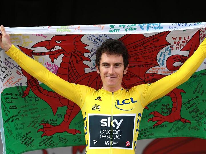 Titelverteidiger mit Formproblemen: Geraint Thomas.