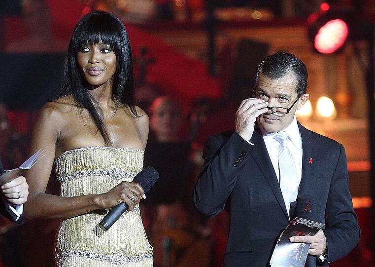 Auch Topmodel Naomi Campbell und Schauspieler Antonio Banderas stehen beim Life Ball auf der Bühne.
