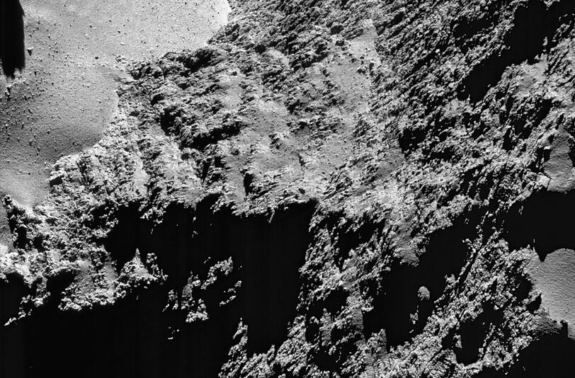 "Rosetta" soll sanft auf dem Kometen aufsetzen. Foto: ESA/Rosetta/NAVCAM &ndash; CC BY-SA IGO 3.0