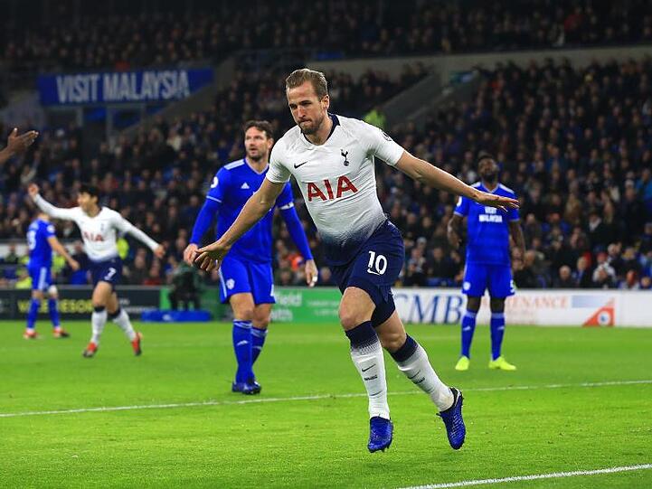 Harry Kane hat Tottenham gegen Cardiff in Führung geschossen.