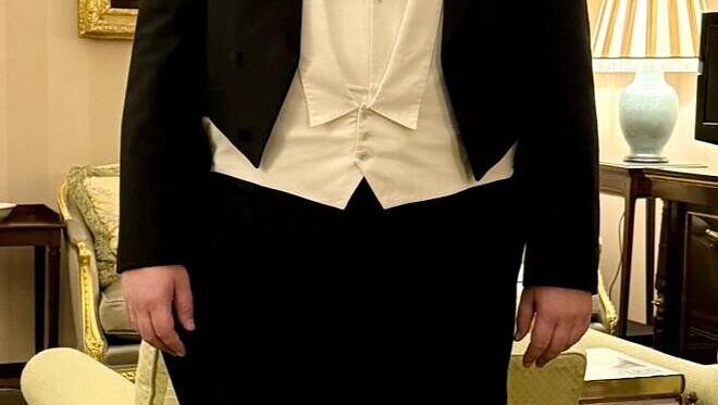 Sebastian Roloff kurz vor dem Staatsbankett auf Schloss Windsor.