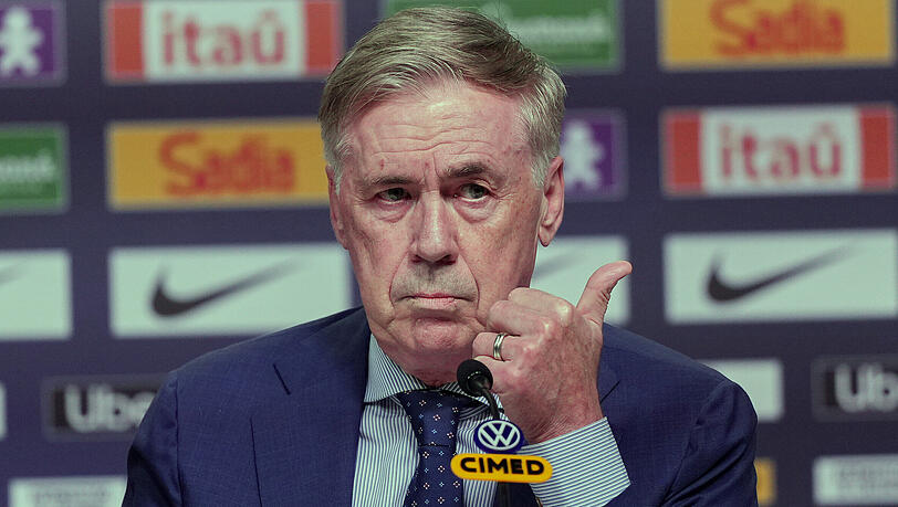 Der gelassene Mister: Carlo Ancelotti, Trainer der brasilianischen Nationalmannschaft.
