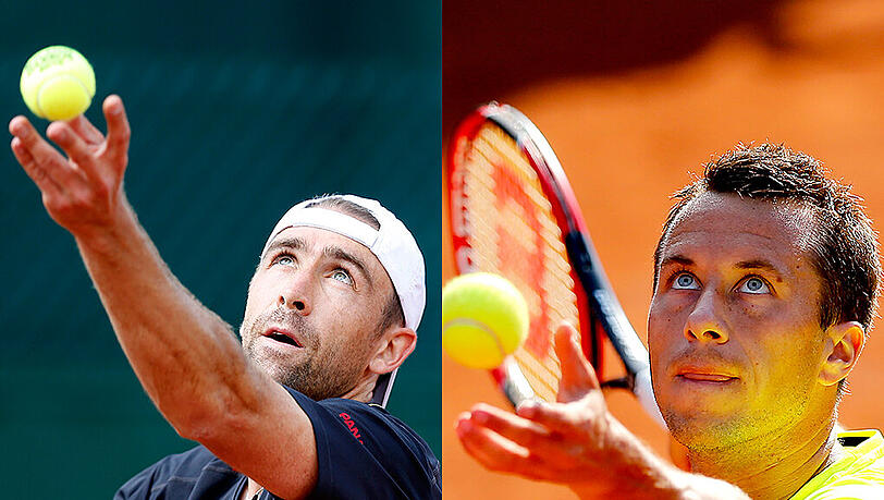 Benjamin Becker (links) muss verletzt passen, Philipp Kohlschreiber scheidet aus - in Paris ist damit kein deutscher Tennis-Profi mehr in der Herren-Konkurrenz vertretenm Benjamin Becker (links) muss verletzt passen, Philipp Kohlschreiber scheidet aus - in Paris ist damit kein deutscher Tennis-Profi mehr in der Herren-Konkurrenz vertretenm