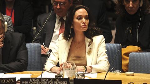 Angelina Jolie bei einer Sitzung des Sicherheitsrats der Vereinten Nationen.