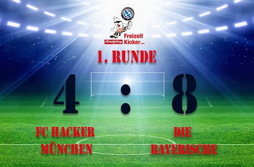 Die Bayerische gewann gegen den FC Hacker München mit 4:8.