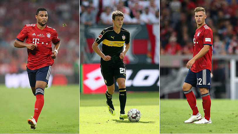Über Stuttgart zu den Bayern: Serge Gnabry (links) und Joshua Kimmich (rechts) sind schon da, Benjamin Pavard soll im Sommer 2019 folgen. Über Stuttgart zu den Bayern: Serge Gnabry (links) und Joshua Kimmich (rechts) sind schon da, Benjamin Pavard soll im Sommer 2019 folgen.