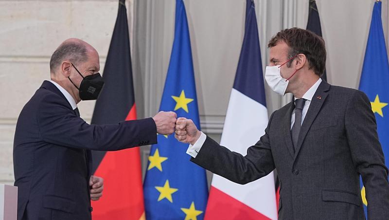 Bundeskanzler Olaf Scholz und Frankreichs Präsident Emmanuel Macron.