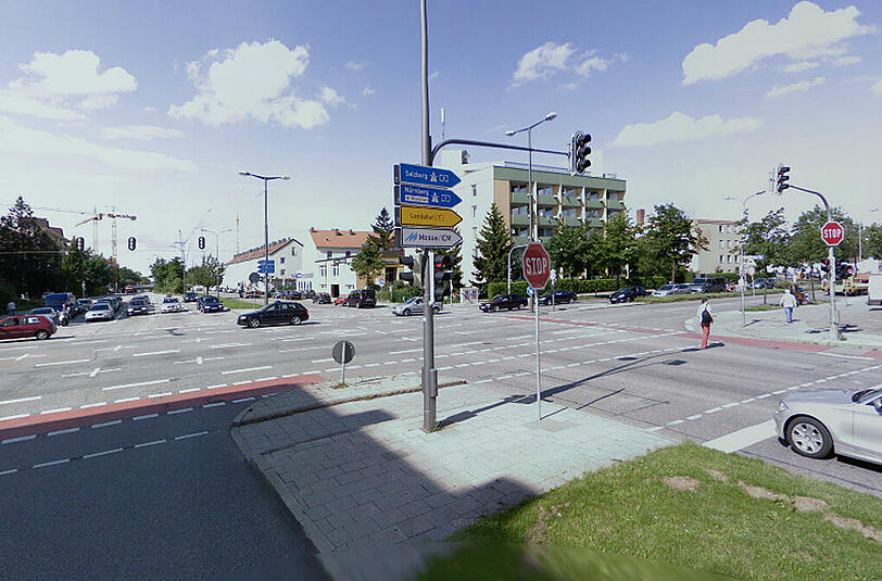 Frankfurter Ring an der Kreuzung zur Schleißheimer: Hier fand der schwere Unfall am Montagnachmittag statt.