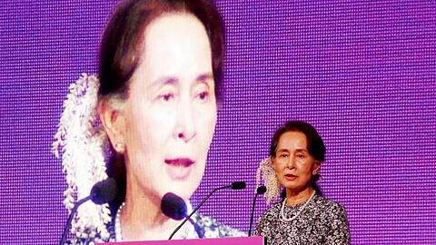 Aung San Suu Kyi, Regierungschefin von Myanmar, ist nicht mehr "Botschafterin des Gewissens".
