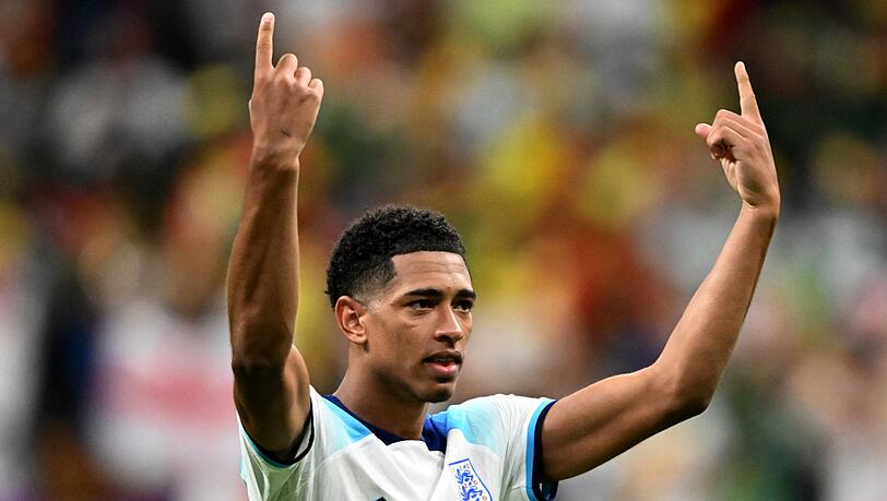 Englands Jude Bellingham freut sich nach dem Sieg über den Senegal.