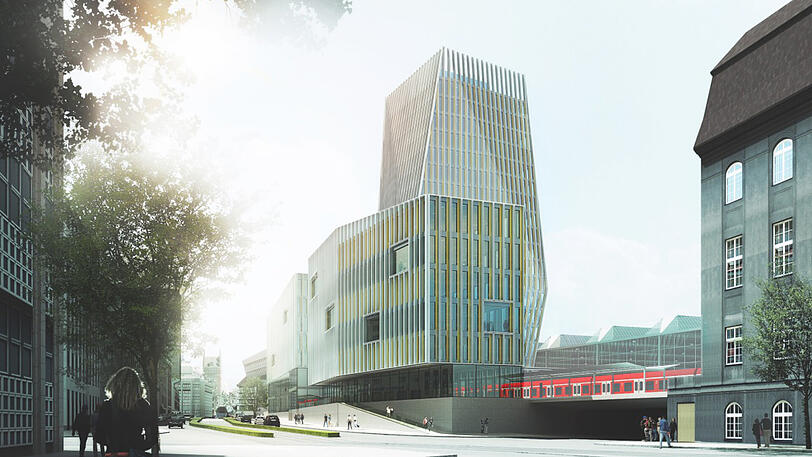 So soll der Turm am Starnberger Flügelbahnhof aussehen.