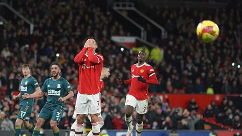 Cristiano Ronaldo verschoss im Spiel gegen den FC Middlesbrough einen Elfmeter.