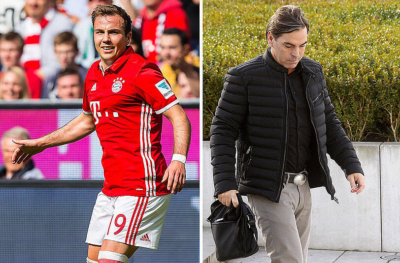 Gehen zukünftig getrennte Wege: Nationalspieler Mario Götze und sein Berater Volker Struth (rechts).