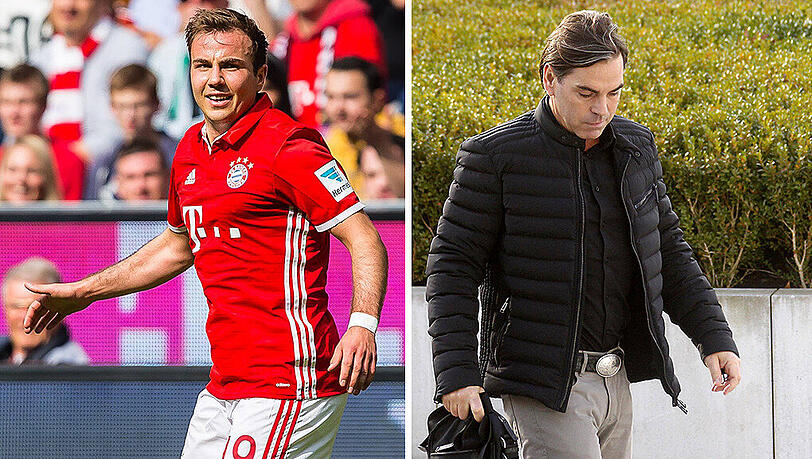Gehen zukünftig getrennte Wege: Nationalspieler Mario Götze und sein Berater Volker Struth (rechts). Gehen zukünftig getrennte Wege: Nationalspieler Mario Götze und sein Berater Volker Struth (rechts).