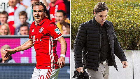 Gehen zukünftig getrennte Wege: Nationalspieler Mario Götze und sein Berater Volker Struth (rechts).
