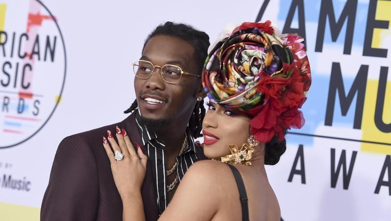 Offset (l) und Cardi B bei der Verleihung der American Music Awards 2018 in Los Angeles. Offset (l) und Cardi B bei der Verleihung der American Music Awards 2018 in Los Angeles.