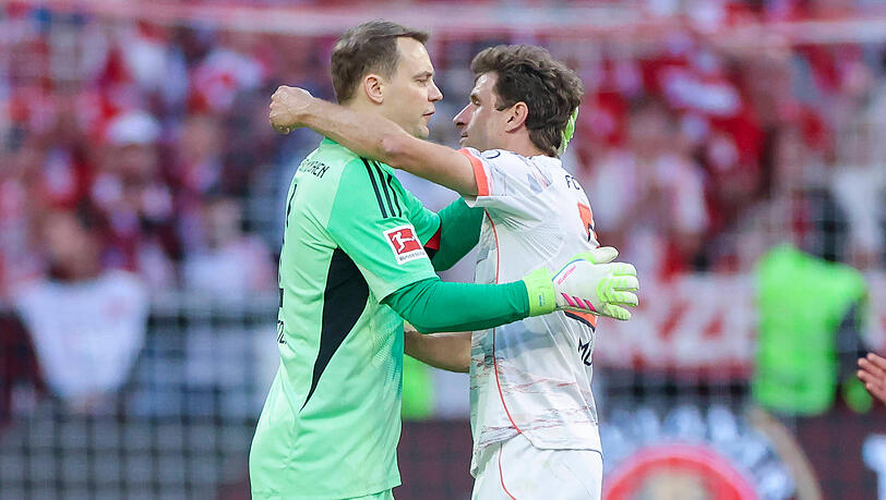 Manuel Neuer rettete den Bayern-Sieg im letzten Spiel für Thomas Müller in der Allianz Arena.
