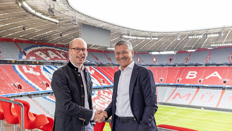 Viessmann-CEO Max Viessmann und Bayern-Pr&auml;sident Herbert Hainer.