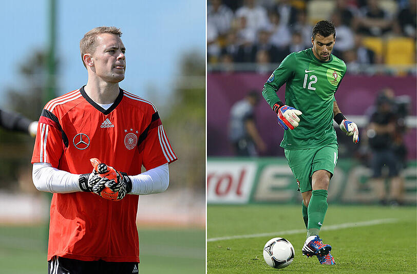 NEUER &ndash; PATRÍCIO: &bdquo;Ich hoffe, Neuer kann das Spiel nutzen, um sich Matchpraxis zu holen. Ich habe keine Bedenken, dass er wackelt oder nach seiner Schulterverletzung noch Angst hat. Patrício ist kein Weltklassekeeper.&ldquo; Pro Neuer. Stand: 1:0 für Deutschland.