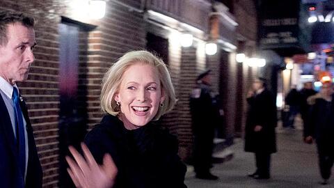 Kirsten Gillibrand, New Yorker Senatorin, nach einem Auftritt in der "The Late Show with Stephen Colbert".