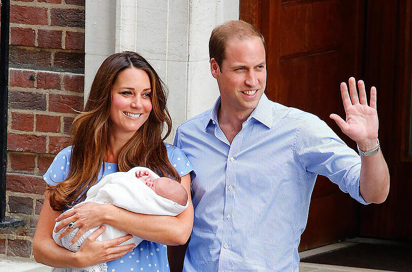 Herzogin Kate und Prinz William mit Sohn George