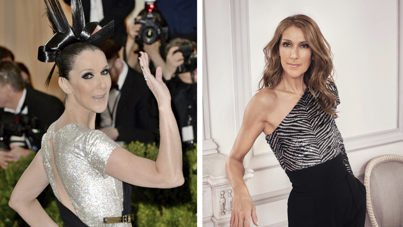 Schon immer schlank: Céline Dion. Nach dem Tod ihres Mannes hat sie durch viel Sport noch mehr abgenommen. Links bei der Met Gala 2017 und rechts mit ein paar Kilo weniger bei einer Werbekampagne 2019.