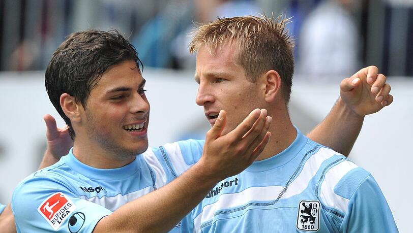 Jubel-Löwen: Kevin Volland und Stefan Aigner Jubel-Löwen: Kevin Volland und Stefan Aigner