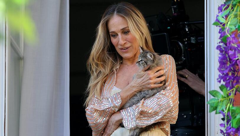 Sarah Jessica Parker bei den Dreharbeiten zu "And Just Like That..."