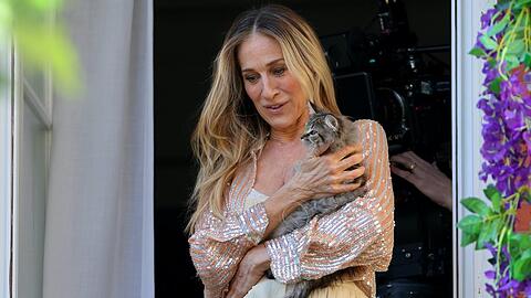 Sarah Jessica Parker bei den Dreharbeiten zu "And Just Like That..."