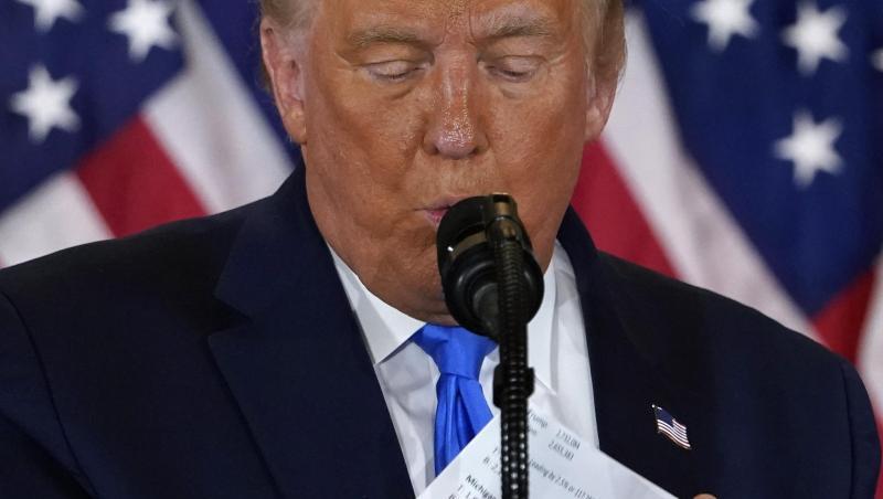 Donald Trump, Präsident der USA, hat angesichts der Verzögerung bei einem Wahlergebnis bei der US-Wahl von "Betrug" gesprochen.