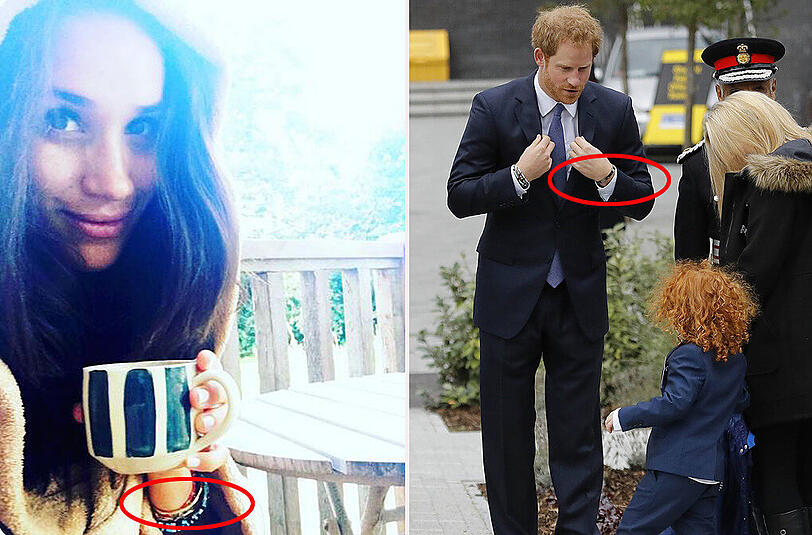 Beide tragen das verräterische Liebes-Armband: Prinz Harry und US-Serienstar Meghan Markle.
