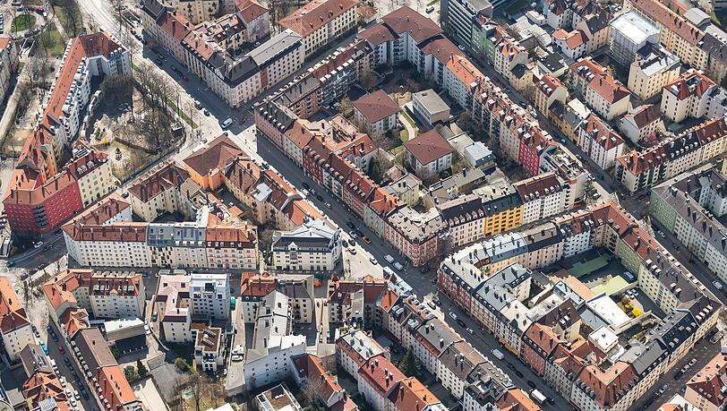 Die Innenstadt von München. Die Innenstadt von München.