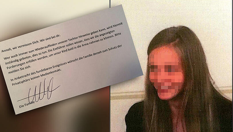 Die 17-jährige Anneli-Marie wurde entführt. Die Eltern haben sich in einem emotionalen Brief an die Öffentlichkeit und die Entführer gewandt. Die 17-jährige Anneli-Marie wurde entführt. Die Eltern haben sich in einem emotionalen Brief an die Öffentlichkeit und die Entführer gewandt.