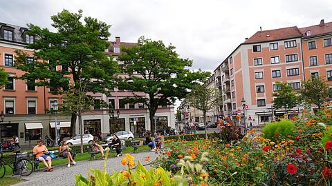 Der Gärtnerplatz: Wenn es nach der SPD geht, soll künftig eine digitale Anzeige darüber informieren, wie viele Personen sich dort aufhalten.