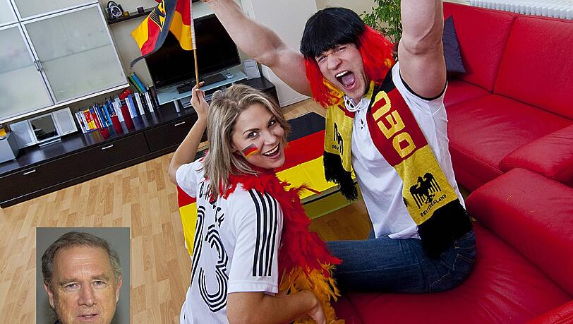 Gemeinsam jubeln: Das ist der Idealfall. Doch Fußball birgt bei Pärchen viel Konfliktpotenzial, weiß Scheidungsanwalt Hermann Messmer (kleines Bild). Gemeinsam jubeln: Das ist der Idealfall. Doch Fußball birgt bei Pärchen viel Konfliktpotenzial, weiß Scheidungsanwalt Hermann Messmer (kleines Bild).
