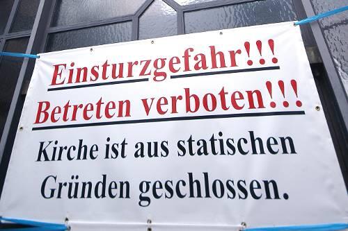Seit Dezember 2007 ist die Kirche geschlossen.