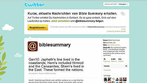 Mehr als drei Jahre Arbeit: Chris Juby twittert die Bibel Mehr als drei Jahre Arbeit: Chris Juby twittert die Bibel