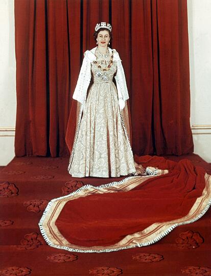Das ist die Krönung: Queen Elizabeth II. am 02. Juni 1953.