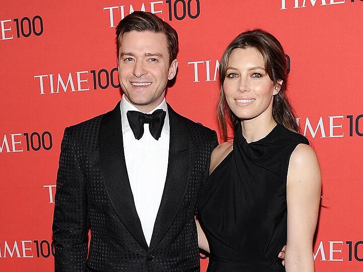 Justin Timberlake und seine Frau Jessica auf dem roten Teppich