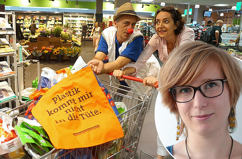 Es ist ein erster Schritt in die richtige Richtung: AZ-Reporterin Sophie Anfang über das Plastiktüten-Aus bei Rewe.