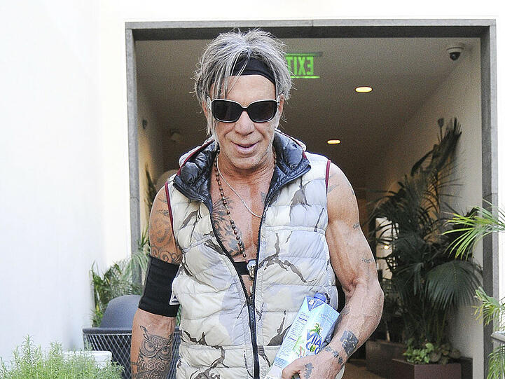Mickey Rourke Anfang November nach einem Restaurantbesuch in L.A.