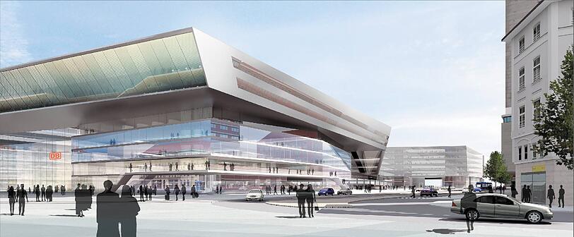Futuristischer Bau: Der neue Hauptbahnhof.