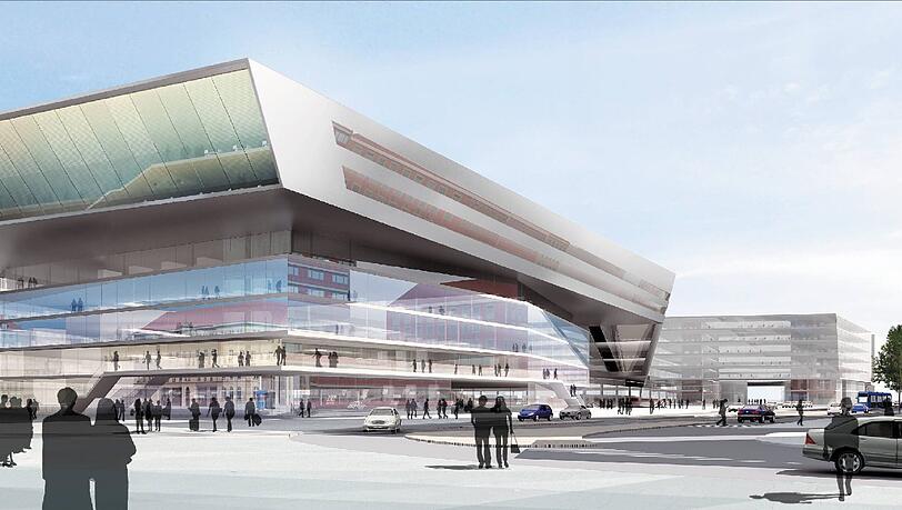 Futuristischer Bau: Der neue Hauptbahnhof. Futuristischer Bau: Der neue Hauptbahnhof.