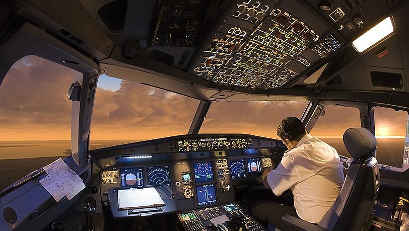 Beeindruckend: Der Flugsimulator von Getonboard. Beeindruckend: Der Flugsimulator von Getonboard.