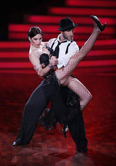 Mit ihrem Tanzpartner Massimo Sinato lieferte Liliana Matthäus heiße Tänze.