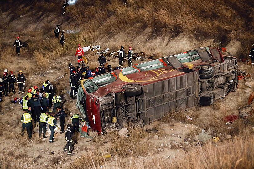 Der Bus mit den Pilgern war auf der Heimreise.